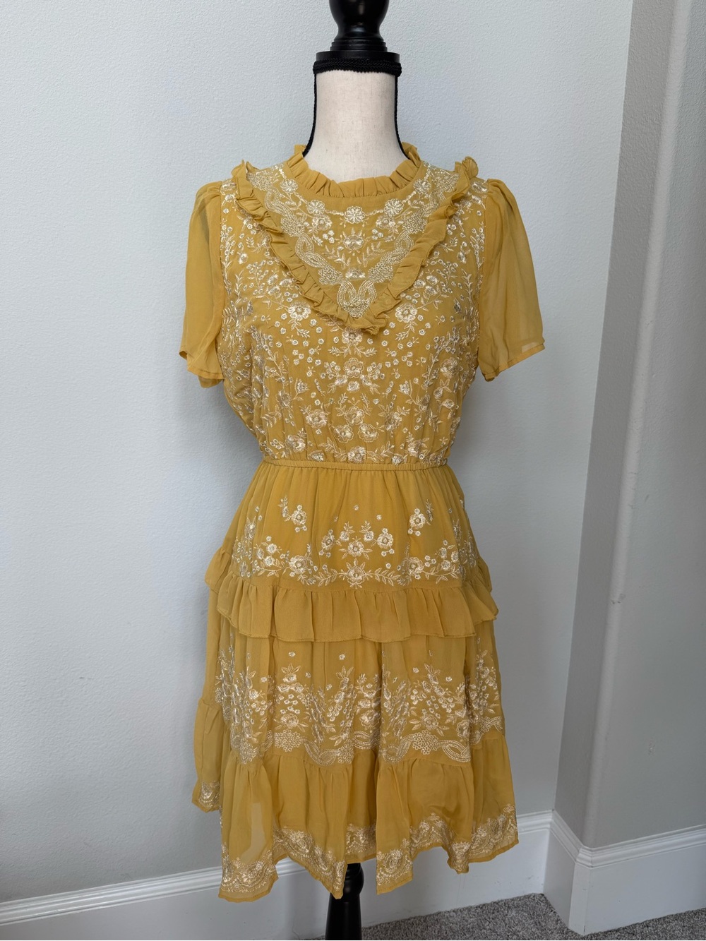 Savanna Jane Embroidered Ruffled Dress